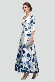 Annabelle Forsythe | Floral Print V-Neck Maxi Dress For Women