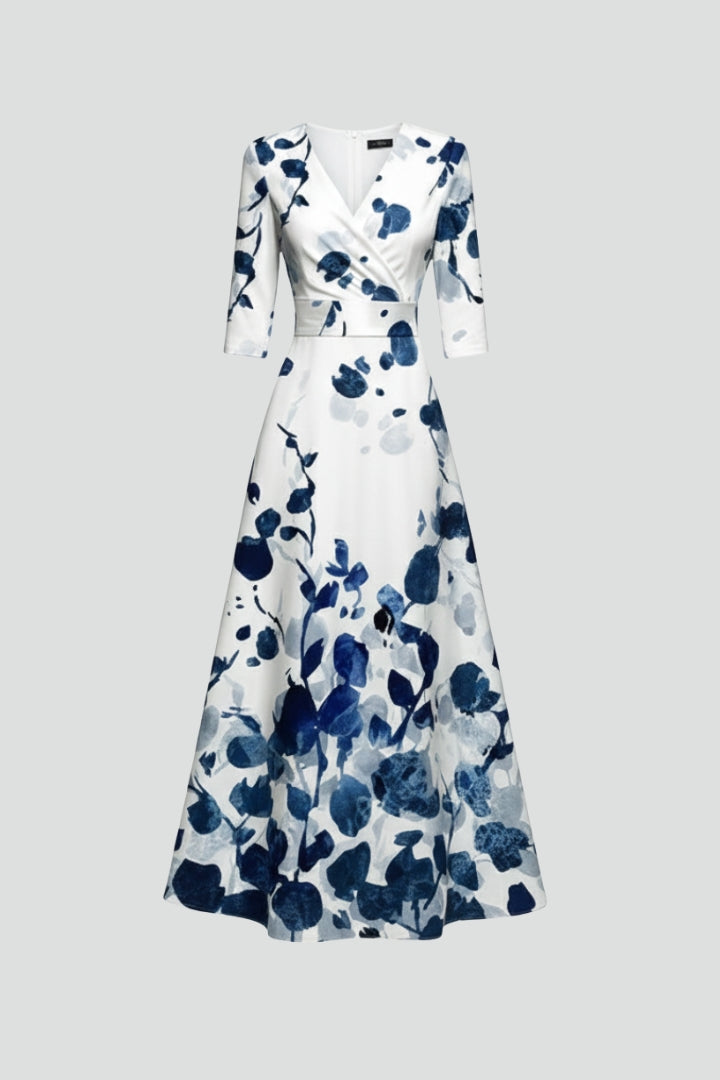 Annabelle Forsythe | Floral Print V-Neck Maxi Dress For Women