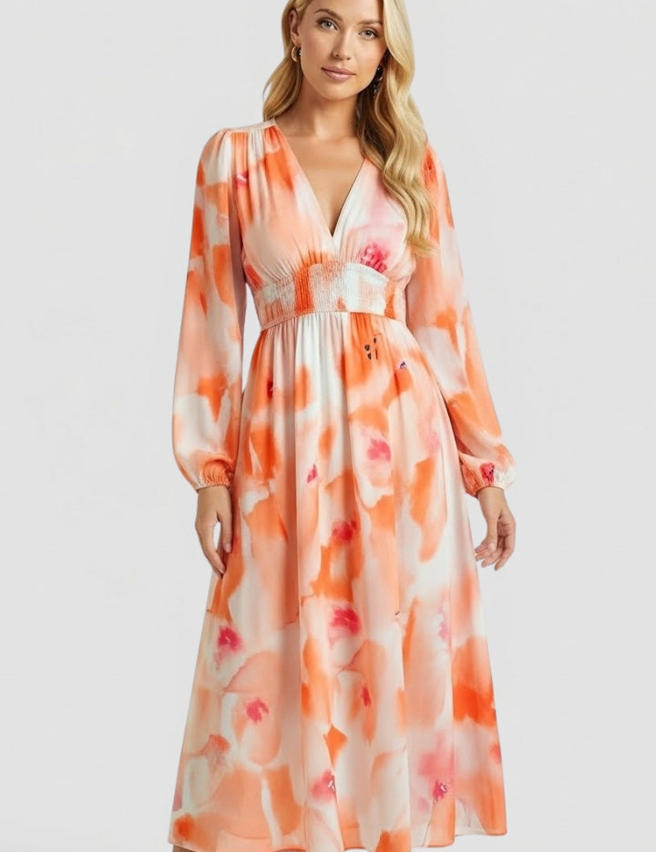 Beatrice Calloway | Floral Maxi Dress Long Sleeve For Women