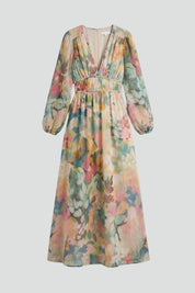 Beatrice Calloway | Floral Maxi Dress Long Sleeve For Women