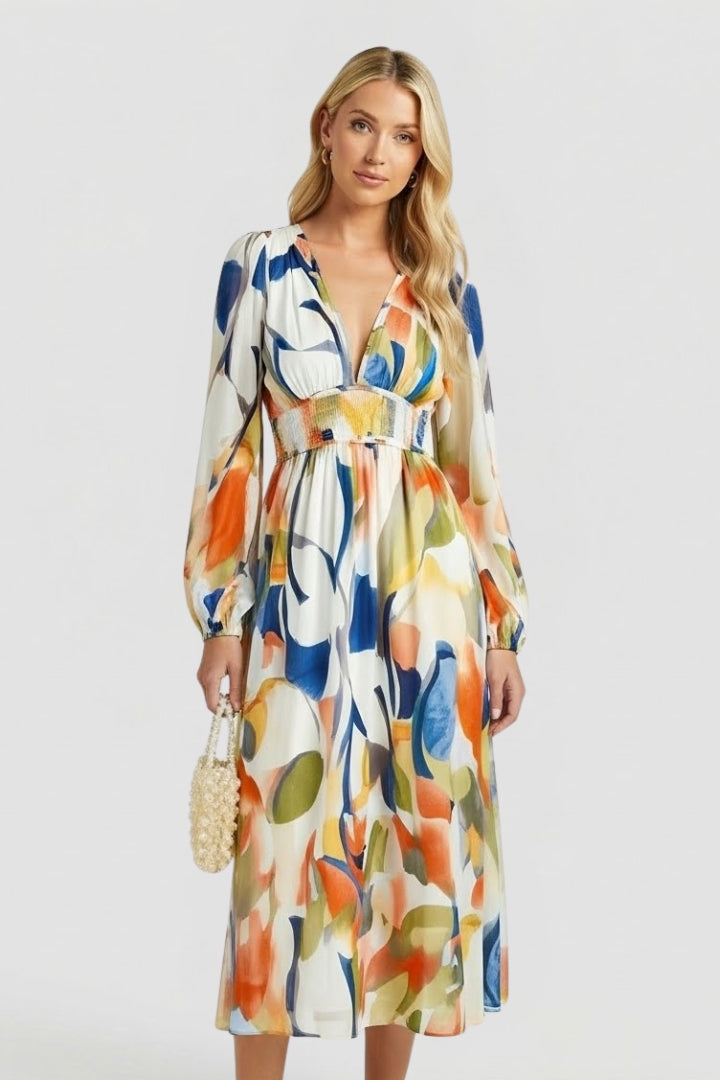 Beatrice Calloway | Floral Maxi Dress Long Sleeve For Women