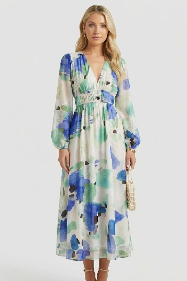 Beatrice Calloway | Floral Maxi Dress Long Sleeve For Women