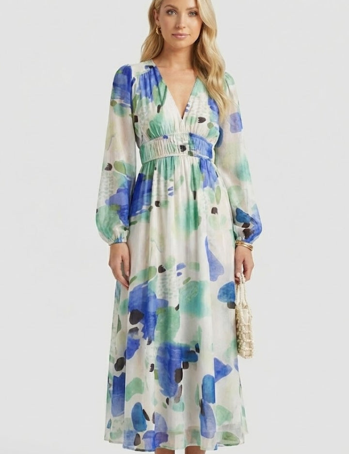 Beatrice Calloway | Floral Maxi Dress Long Sleeve For Women