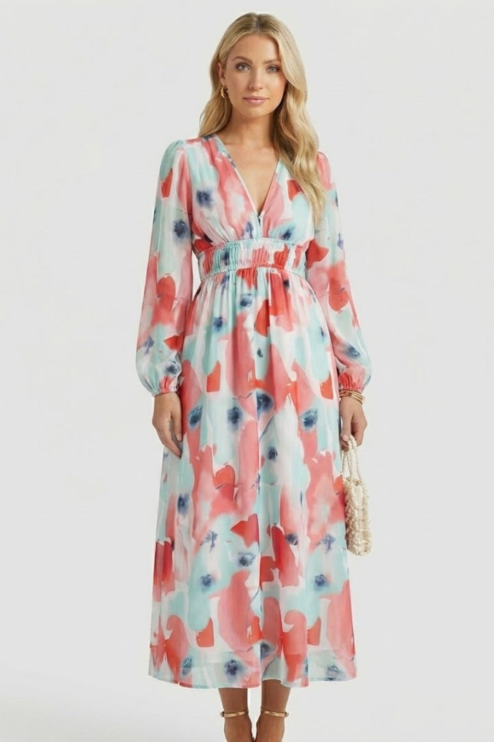 Beatrice Calloway | Floral Maxi Dress Long Sleeve For Women