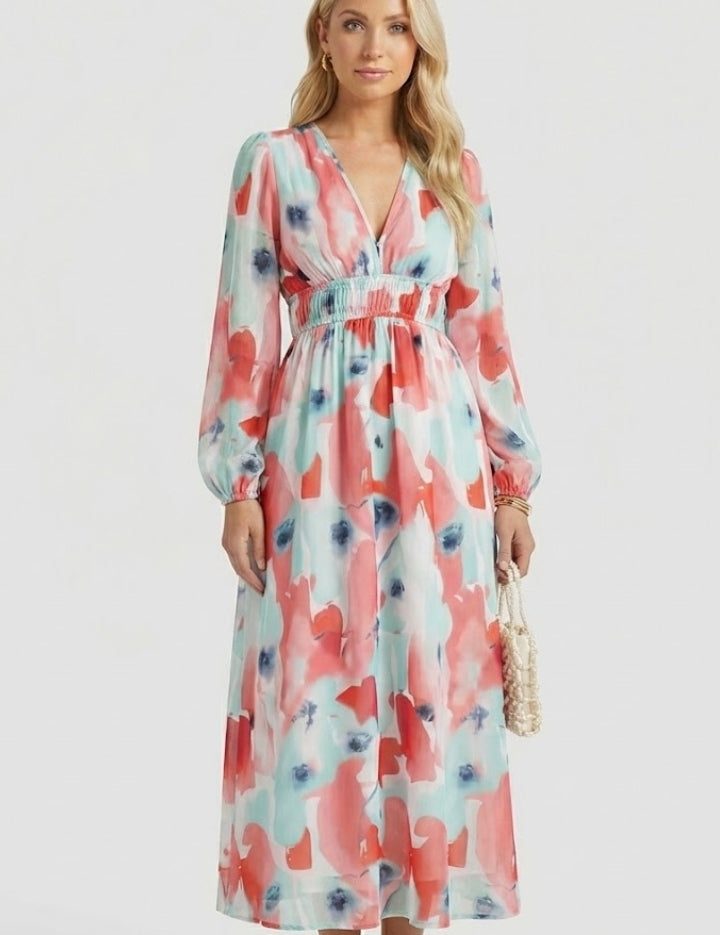 Beatrice Calloway | Floral Maxi Dress Long Sleeve For Women