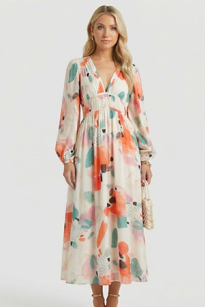Beatrice Calloway | Floral Maxi Dress Long Sleeve For Women