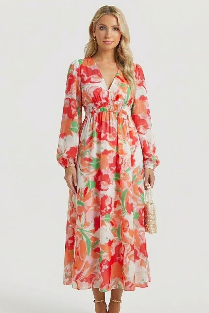 Beatrice Calloway | Floral Maxi Dress Long Sleeve For Women