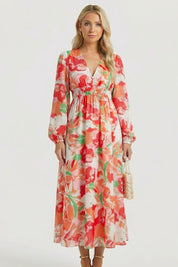Beatrice Calloway | Floral Maxi Dress Long Sleeve For Women