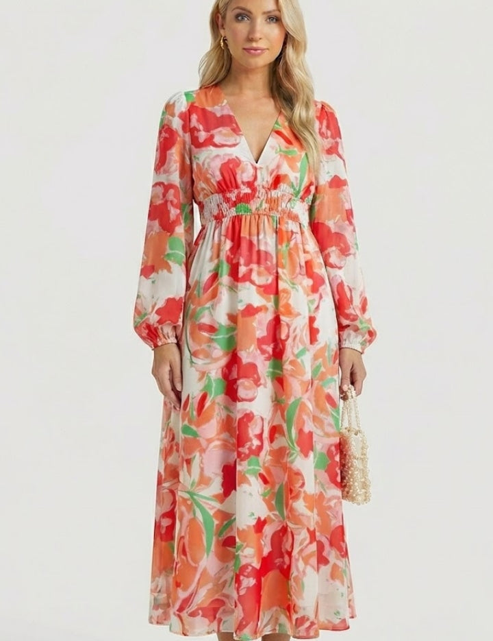 Beatrice Calloway | Floral Maxi Dress Long Sleeve For Women