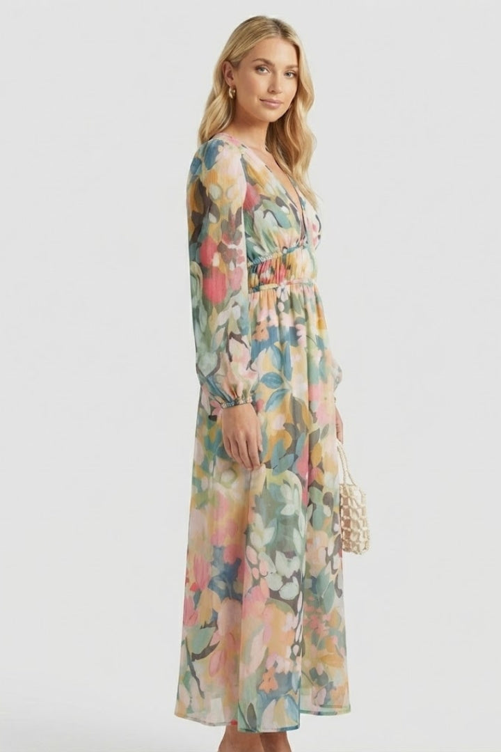 Beatrice Calloway | Floral Maxi Dress Long Sleeve For Women