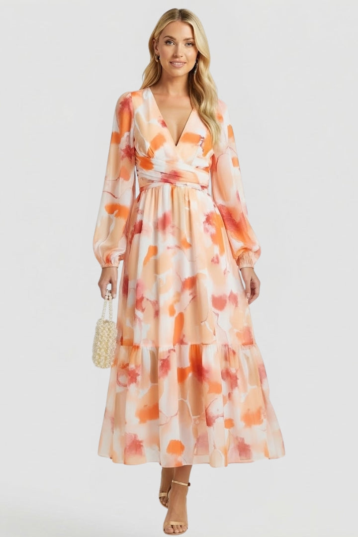 Beatrice Calloway | Floral Maxi Dress Long Sleeve For Women