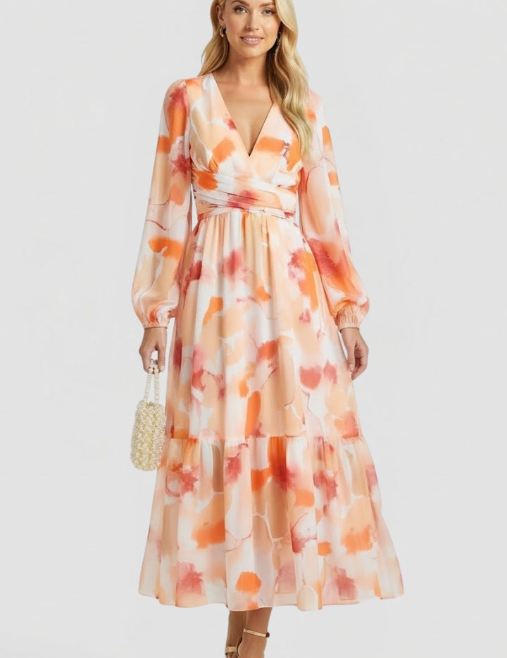 Beatrice Calloway | Floral Maxi Dress Long Sleeve For Women