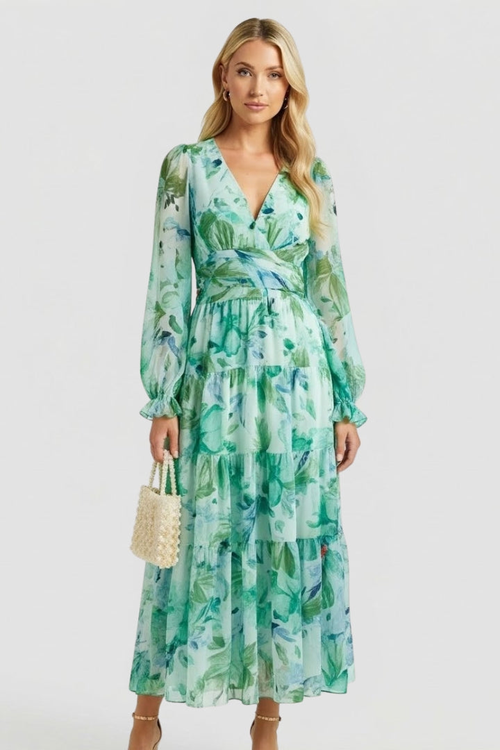 Beatrice Calloway | Floral Maxi Dress Long Sleeve For Women