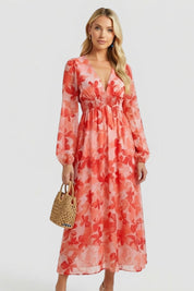 Beatrice Calloway | Floral Maxi Dress Long Sleeve For Women