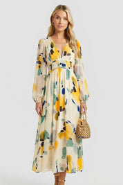 Beatrice Calloway | Floral Maxi Dress Long Sleeve For Women