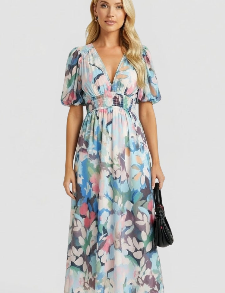 Beatrice Calloway | Floral Maxi Dress Long Sleeve For Women