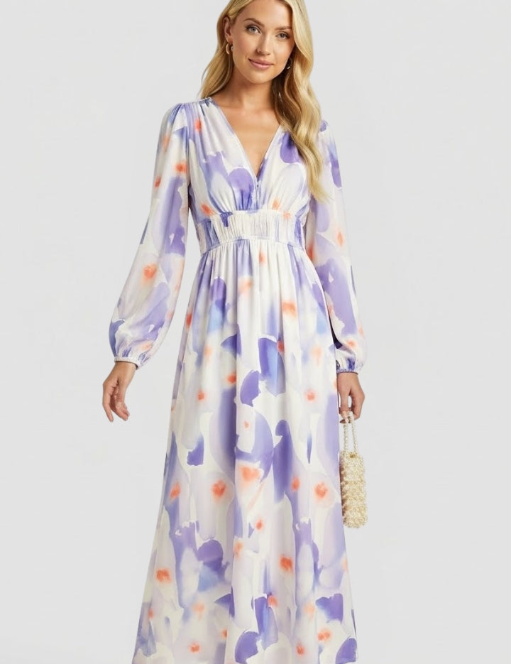 Beatrice Calloway | Floral Maxi Dress Long Sleeve For Women