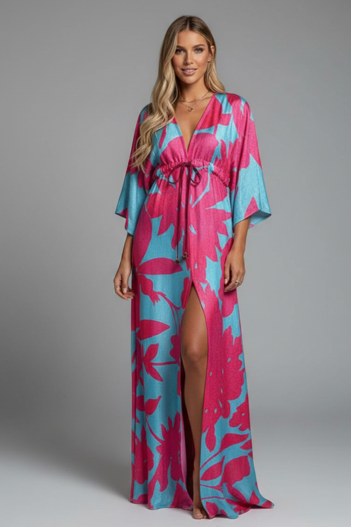 Paloma Sinclair | Printed Kaftan Maxi Dress For Women