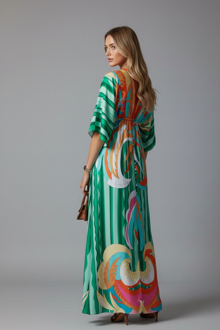 Paloma Sinclair | Printed Kaftan Maxi Dress For Women