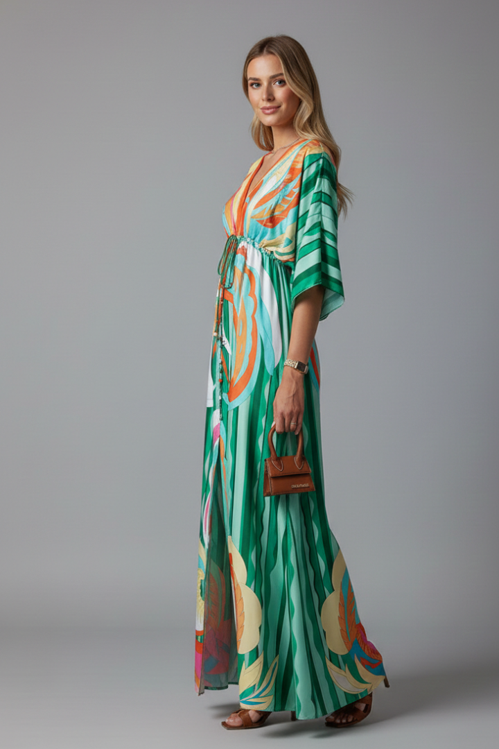 Paloma Sinclair | Printed Kaftan Maxi Dress For Women