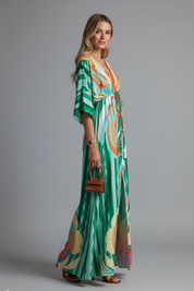 Paloma Sinclair | Printed Kaftan Maxi Dress For Women