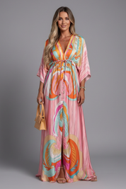 Paloma Sinclair | Printed Kaftan Maxi Dress For Women