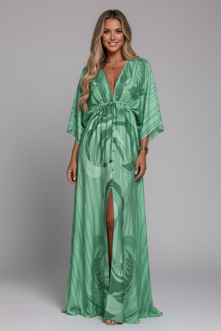 Paloma Sinclair | Printed Kaftan Maxi Dress For Women