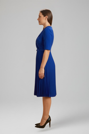 Alexandra Pemberton | Belted Pleated Midi Dress For Women