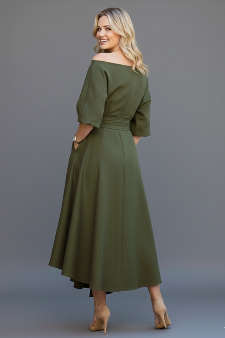 Philippa Wentworth | Belted Flared Midi Dress For Women
