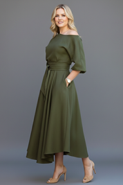 Philippa Wentworth | Belted Flared Midi Dress For Women