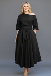 Philippa Wentworth | Belted Flared Midi Dress For Women