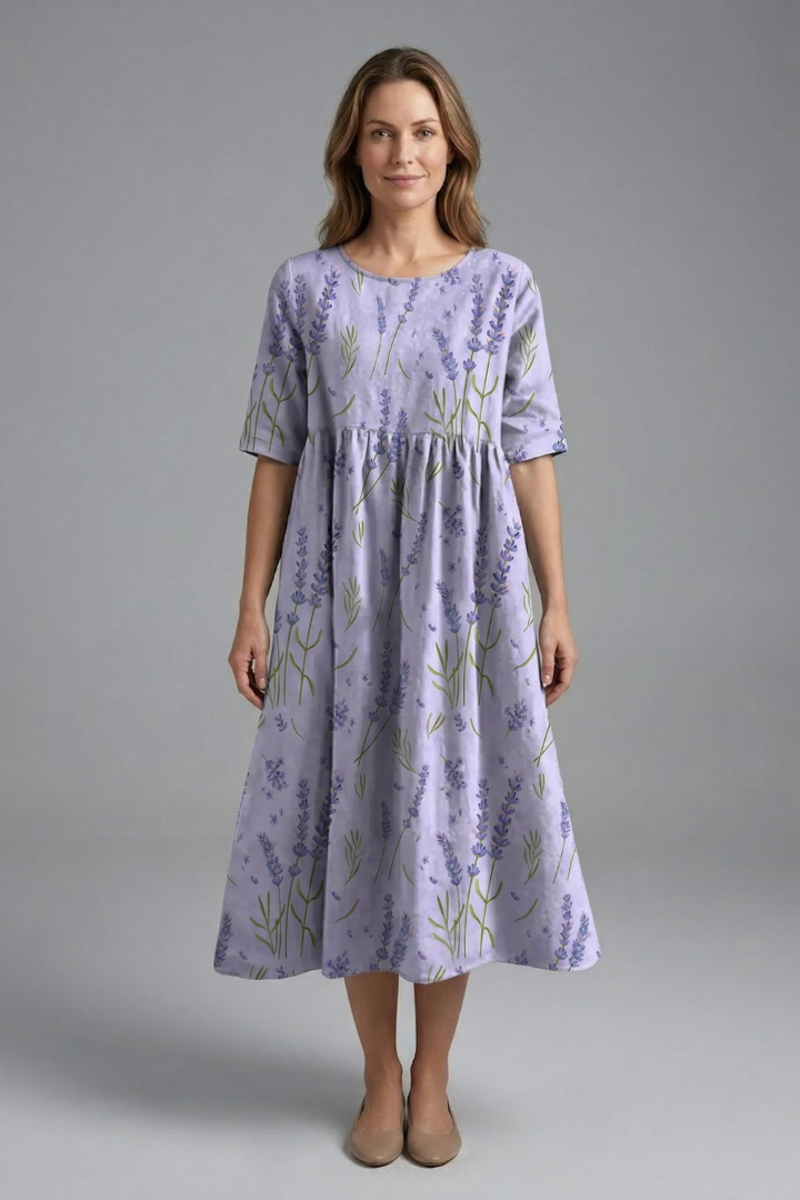 Harriet Wyndmere | Gold Embroidered Floral Midi Dress For Women