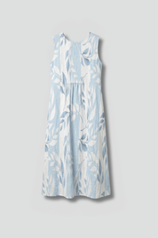 Priscilla Davenport | Sleeveless Leaf Print Midi Dress For Women