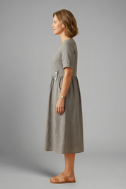 Florence Kingsley | Relaxed Linen Midi Dress For Women
