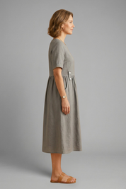 Florence Kingsley | Relaxed Linen Midi Dress For Women