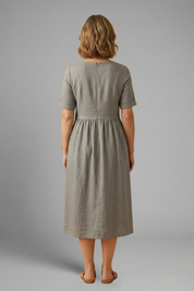 Florence Kingsley | Relaxed Linen Midi Dress For Women