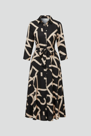 Annette Holsworth | Geometric Print Midi Shirt Dress For Women