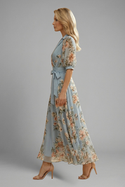 Isobel Carmichael | Floral Wrap Midi Dress For Women