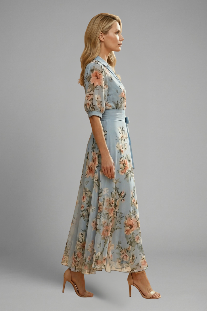 Isobel Carmichael | Floral Wrap Midi Dress For Women