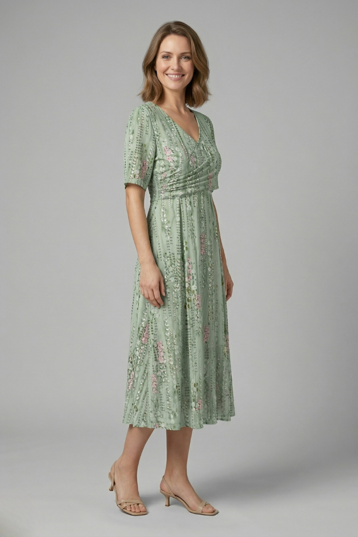 Rosemary Caldwell | Floral Midi Dress For Women