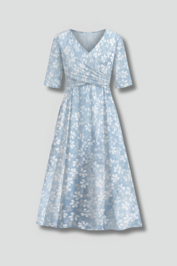 Lisette Fairbanks | Floral Wrap Midi Dress For Women