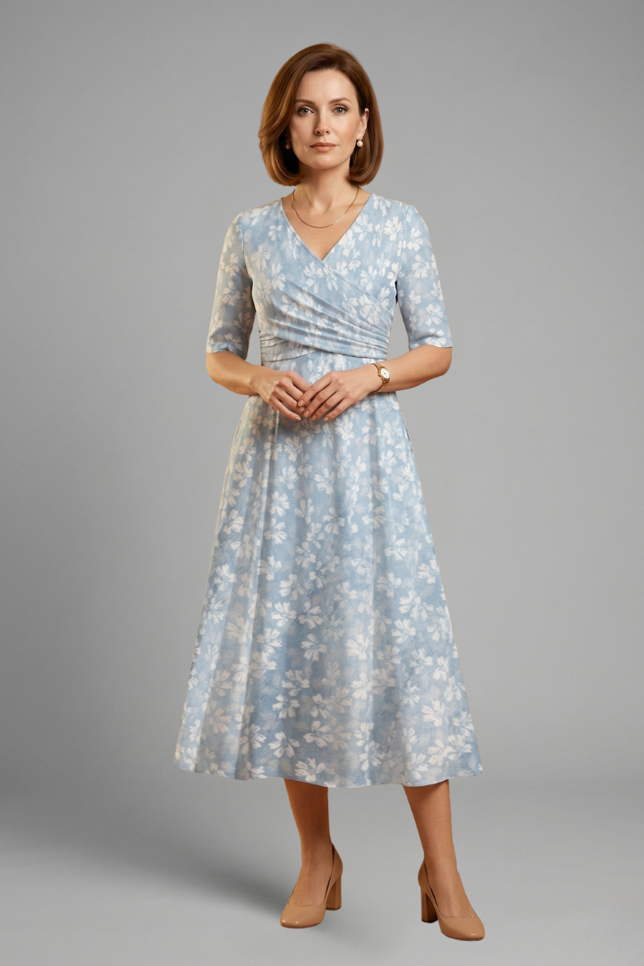 Lisette Fairbanks | Floral Wrap Midi Dress For Women