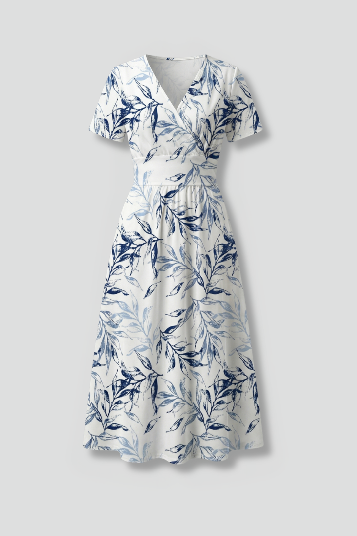 Eloise Marchetti | Floral Print Wrap Midi Dress For Women