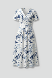 Eloise Marchetti | Floral Print Wrap Midi Dress For Women