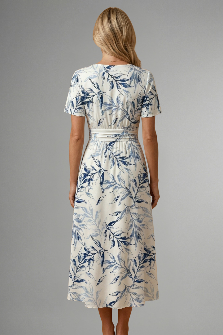 Eloise Marchetti | Floral Print Wrap Midi Dress For Women