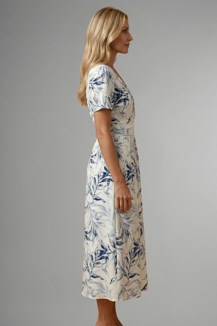 Eloise Marchetti | Floral Print Wrap Midi Dress For Women