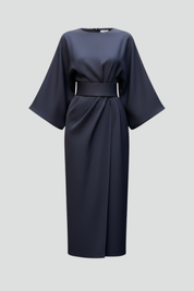 Clarisse Beaumont | Belted Kimono Sleeve Midi Dress For Women