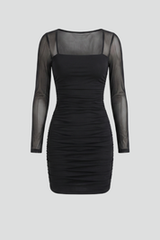Elise Harrington | Long Sleeve Ruched Mini Dress For Women