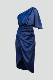 Sylvia Renford | One Shoulder Draped Midi Dress For Women