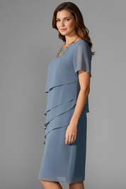 Suzanne Merriweather | Tiered Chiffon Midi Dress For Women